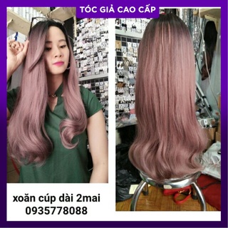 Tóc xoăn hai mái cúp dài hình tự chụp sỉ 150k