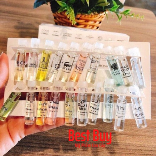 Nước Hoa Mini Pháp Set 20 Lọ Lưu Hương Thơm Mát Nồng Nàn Quyến Rũ (2ml*20lọ)