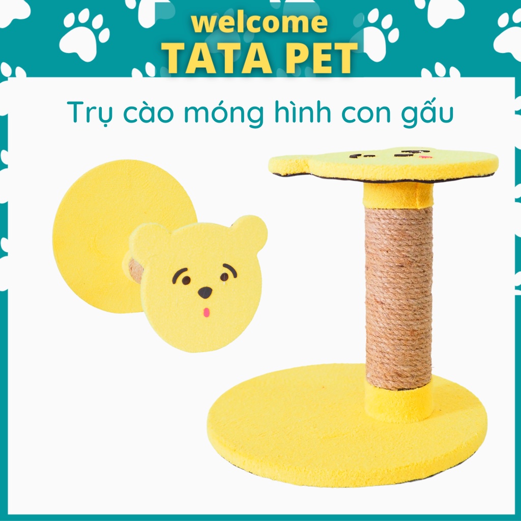 Nhà cây cho mèo kiêm Cây cào móng cho mèo hình con gấu