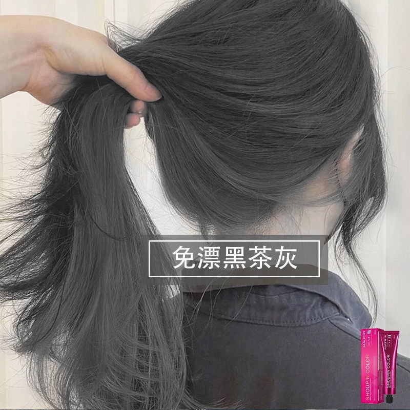 Kem Nhuộm Tóc Chiết Xuất Trà Đen / Xám / Tràm Trà Không Phai Màu