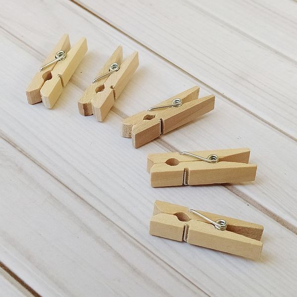 Set 100 kẹp gỗ trang trí