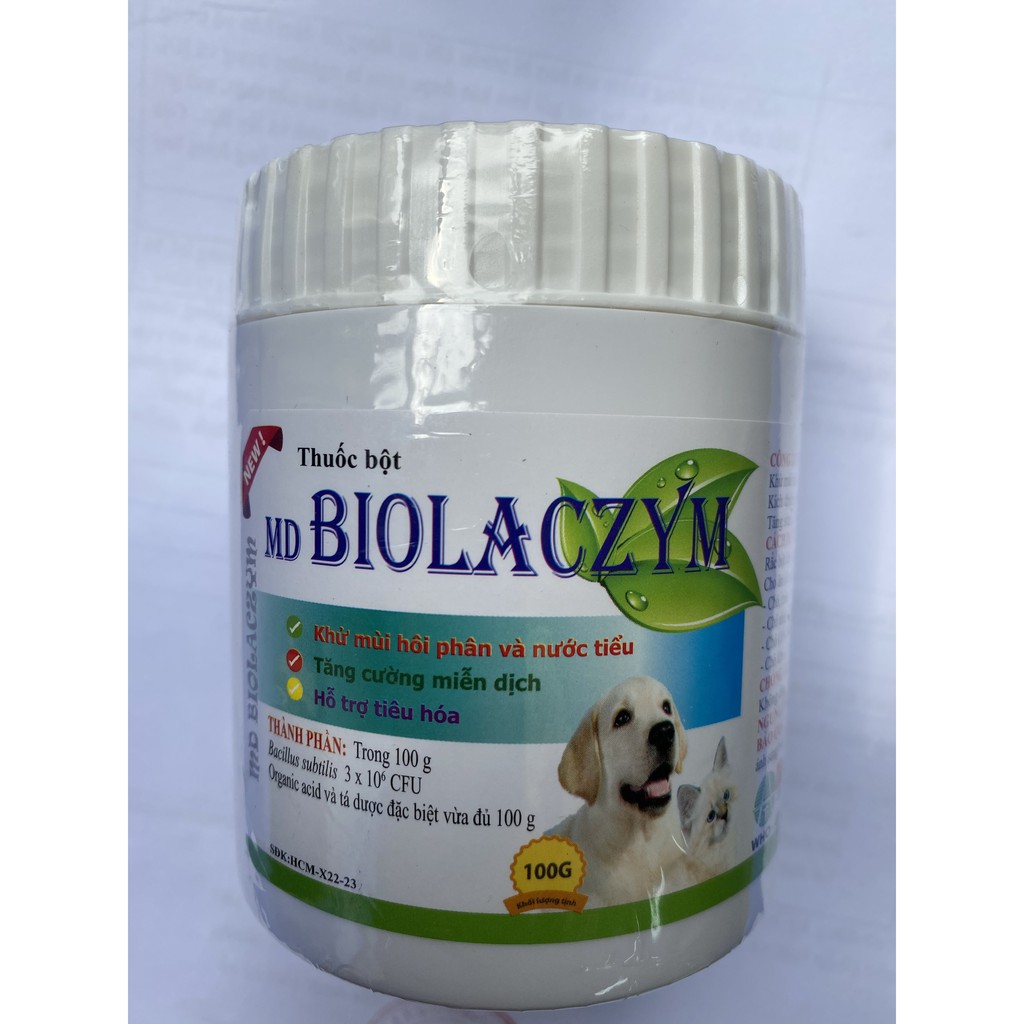Biolaczym 100g - Khử mùi hôi phân và nước tiểu chó mèo