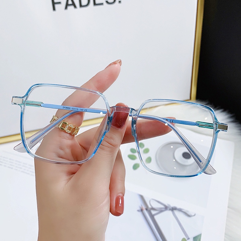 Kính mát TR90 gọng vuông ngoại cỡ chống tia xanh lam cho nữ