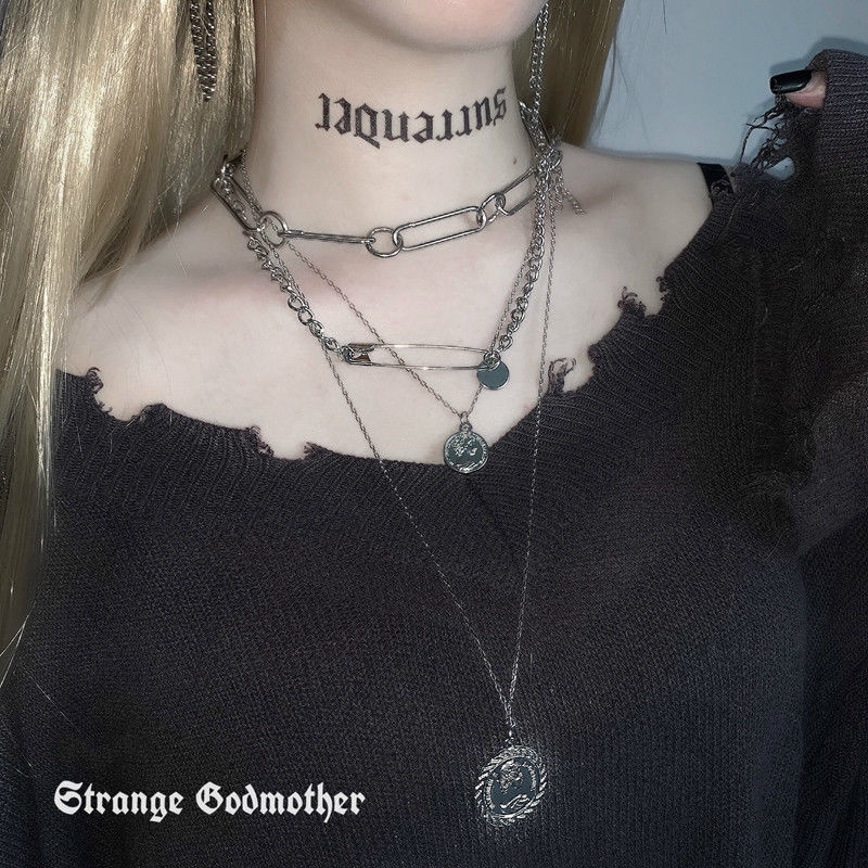 Vòng Cổ Nhiều Lớp Phong Cách Hip Hop Cá Tính