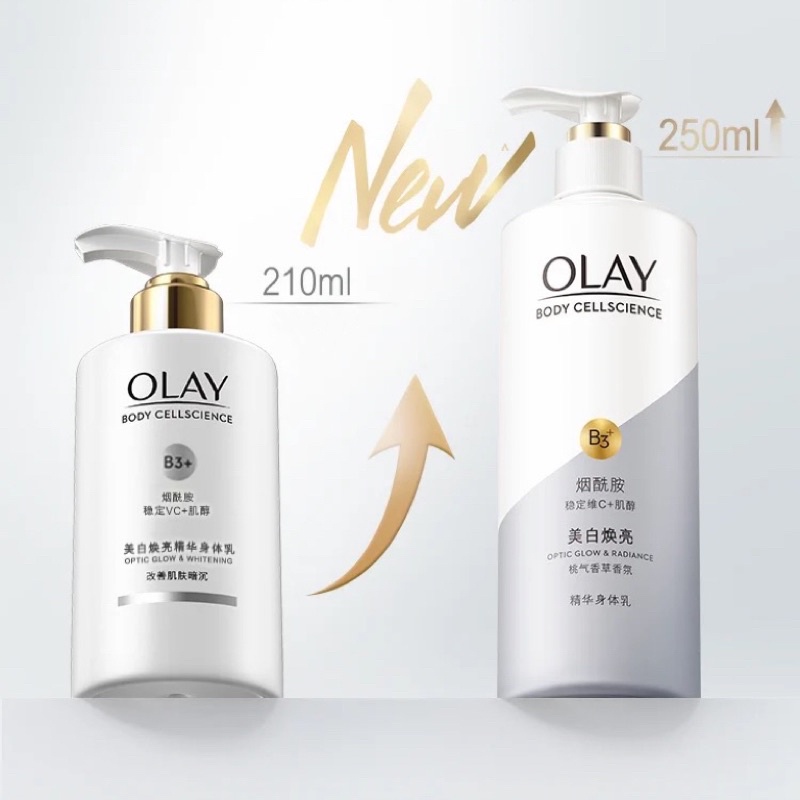 Dưỡng thể Olay Radiance 250ml  trắng sáng sau 14 ngày