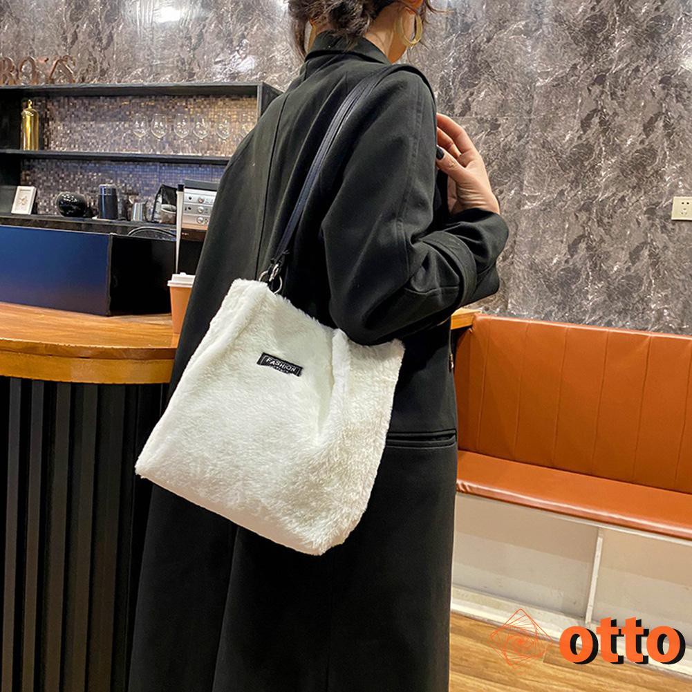 Daily Street Travel Top-handle Bag Fashion Women Shoulder Pouch Plush Large Capacity Handbags Totes