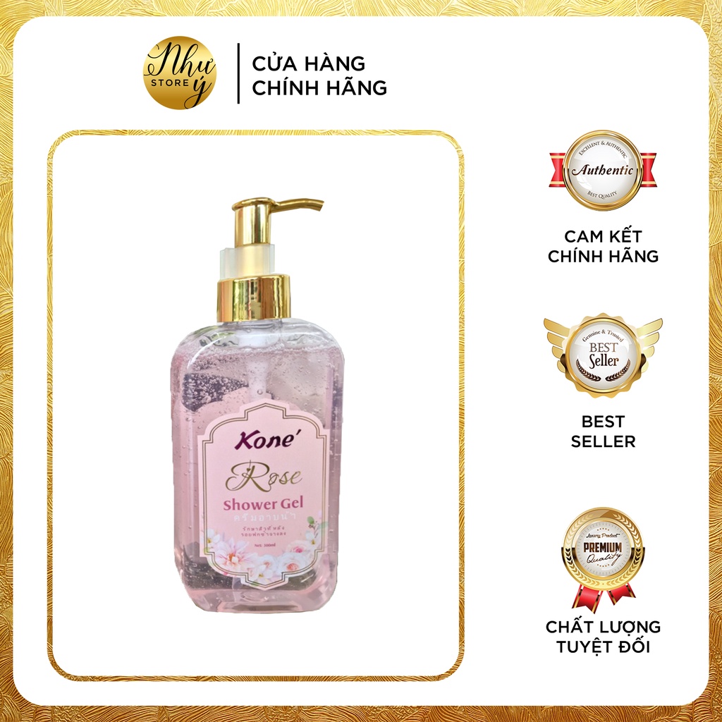 Sữa tắm trắng da Kone chiết xuất hương hoa hồng chai 300ml - VT165