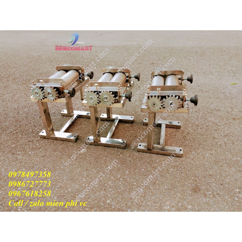 Máy cán khô bò, khô mực đa năng quay tay inox