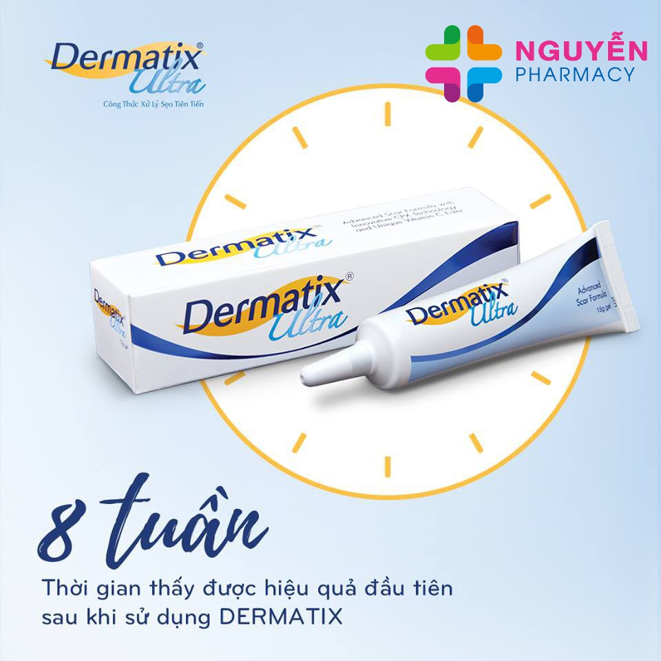 Kem mờ sẹo Dermatix Ultra nhập khẩu USA - làm phẳng và mờ sẹo lồi, sẹo thâm, sẹo phì đại, nám rạn da