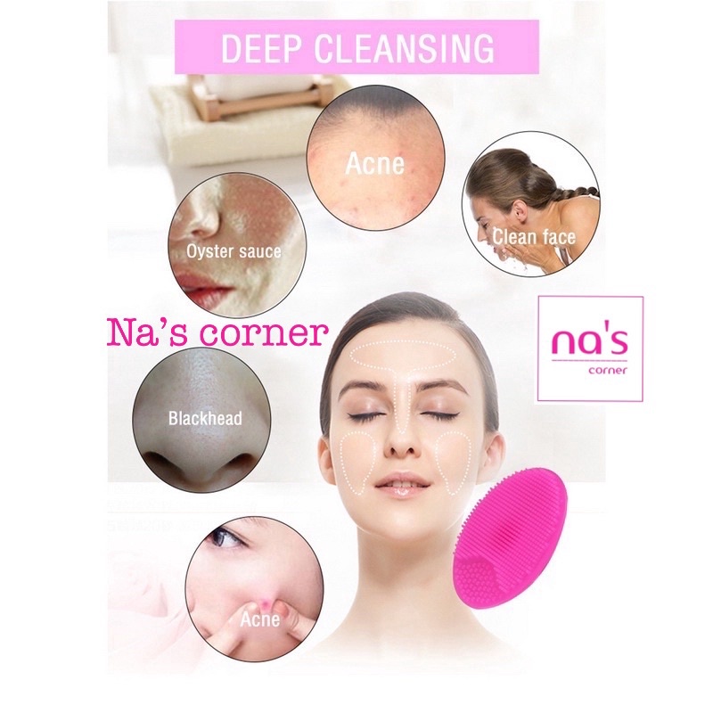 Miếng silicone mềm rửa mặt tạo bọt mịn êm, massage mặt, hạn chế mụn đầu đen