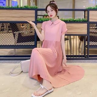 Váy bầu, Đầm bầu dập li chất mát chị e mặc công sở