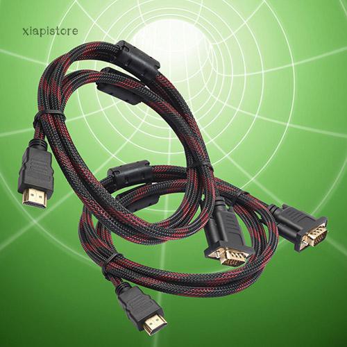 Dây cáp chuyển đổi cổng HDMI đực sang VGA HD-15 đực 15 Pin