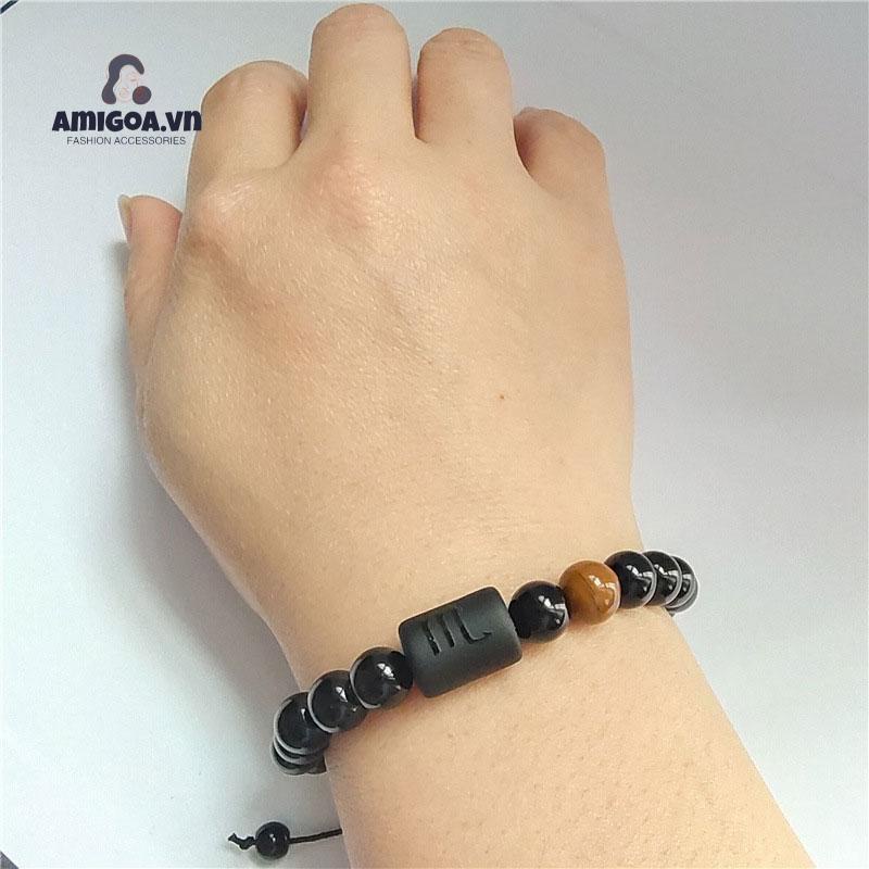 Vòng Tay Chuỗi Hạt Đá Zodiac Thời Trang Cho Cặp Đôi