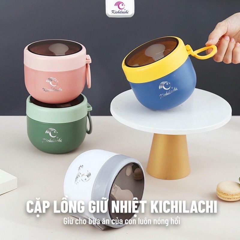 Ủ cháo Kichi CHÍNH HÃNG, cặp lồng giữ nhiệt Kichi