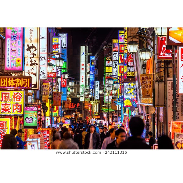 Tranh lụa 3d Đường Phố Nhật Bản ĐPNB-03