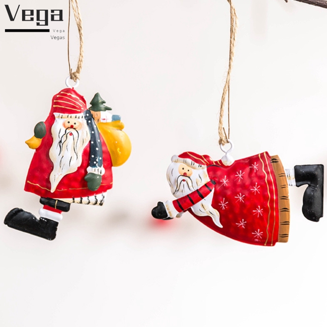 Phụ kiện trang trí cây thông Giáng sinh hình ông già Noel/thiên thần phong cách retro