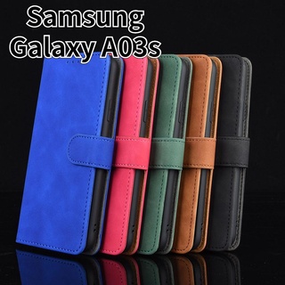 Bao Da Điện Thoại PU Có Ngăn Đựng Thẻ Cho Samsung Galaxy A03s A03 Core