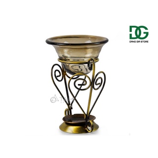 Đèn đốt nến tinh dầu khung sắt chữ Y