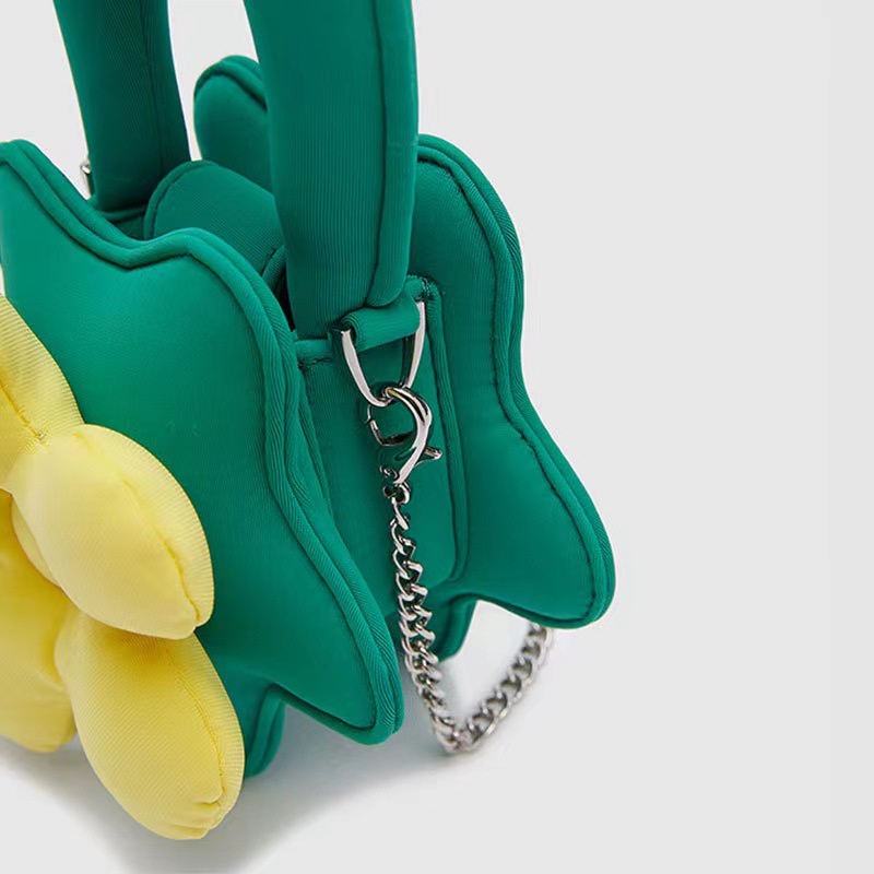 Hàng Mới Về Mới Túi Xách Dây Xích Đeo Vai Ba Chiều Đính Hoa Nhiều Màu Sắc Thời Trang Mùa Hè Cho Nữ