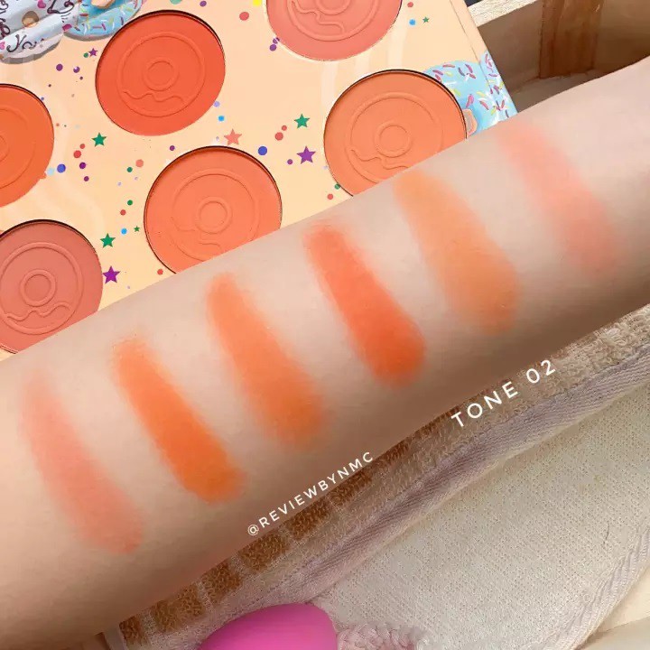 Phấn má hồng 6 ô tròn Tông Cam HASAYA SWEET DONUTS BLUSHER MAKEUP JH-3714 | BigBuy360 - bigbuy360.vn