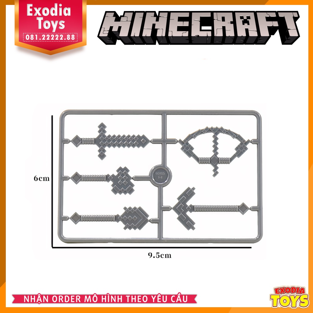Xếp hình phụ kiện MOC vỉ vũ cho nhân vật trò chơi Minecraft - Đồ Chơi Lắp Ghép Sáng Tạo - CANTENG 60185