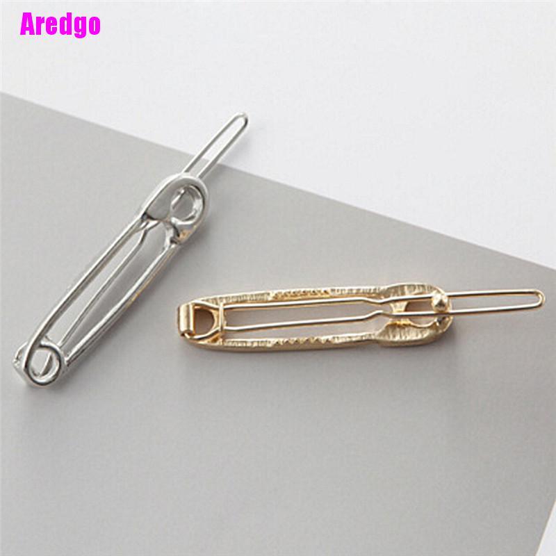 (Hàng Mới Về) Kẹp Tóc Kim Loại Thiết Kế Đơn Giản Dành Cho Nữ