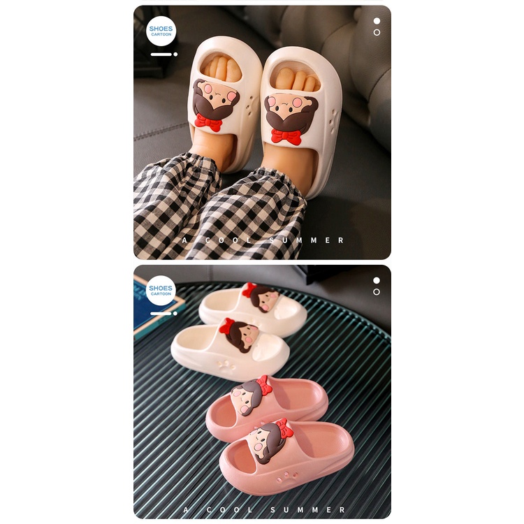 Dép quai ngang AMILA đế mềm họa tiết hoạt hình thời trang mùa hè tùy chọn màu sắc cho bé gái