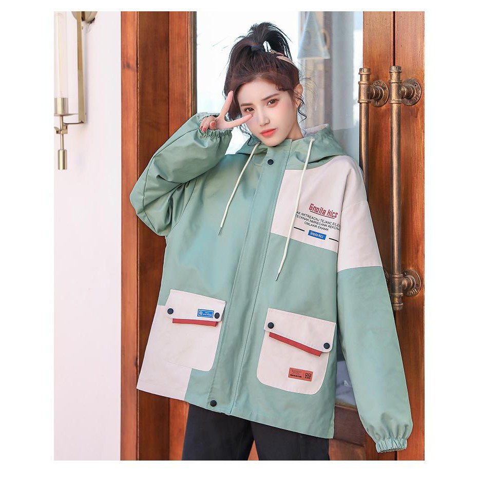 Áo khoác gió 2 lớp unisex free size form rộng AKGR116