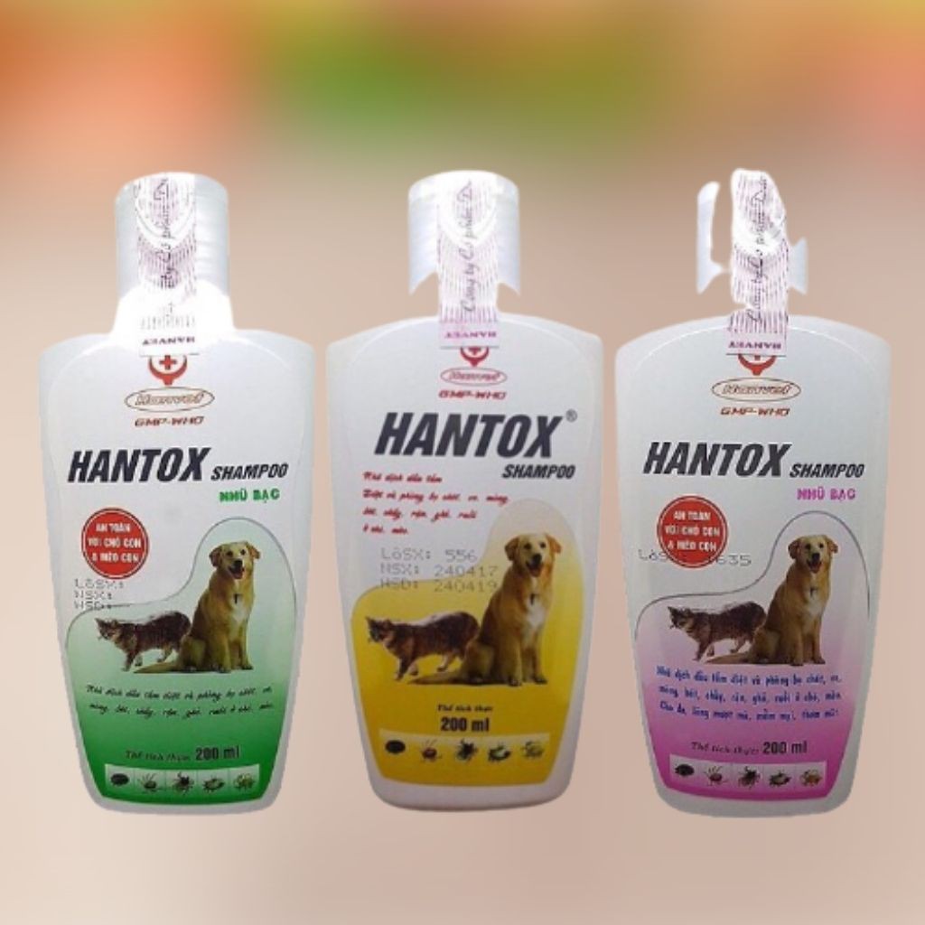 Sữa Tắm Diệt Bọ Chét Ve Rận Trên Chó Mèo Hantox Shampoo