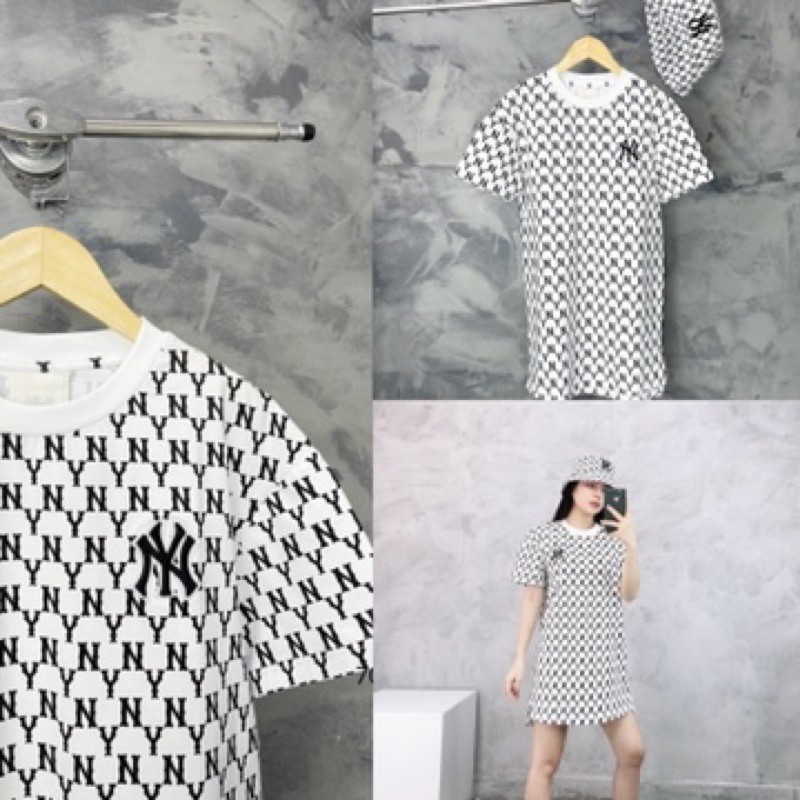 |ẢNH THẬT|VÁY TRẮNG MONO LOGO ĐEN