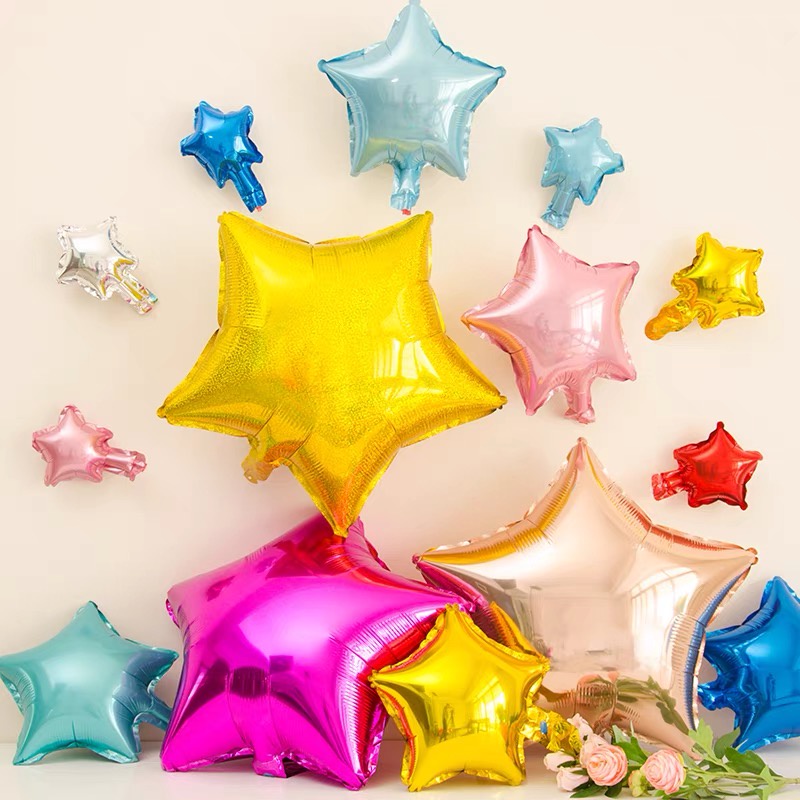 Bóng bay sinh nhật ngôi sao trái tim nhiều kích cỡ HAPPYKID BONGNSTT