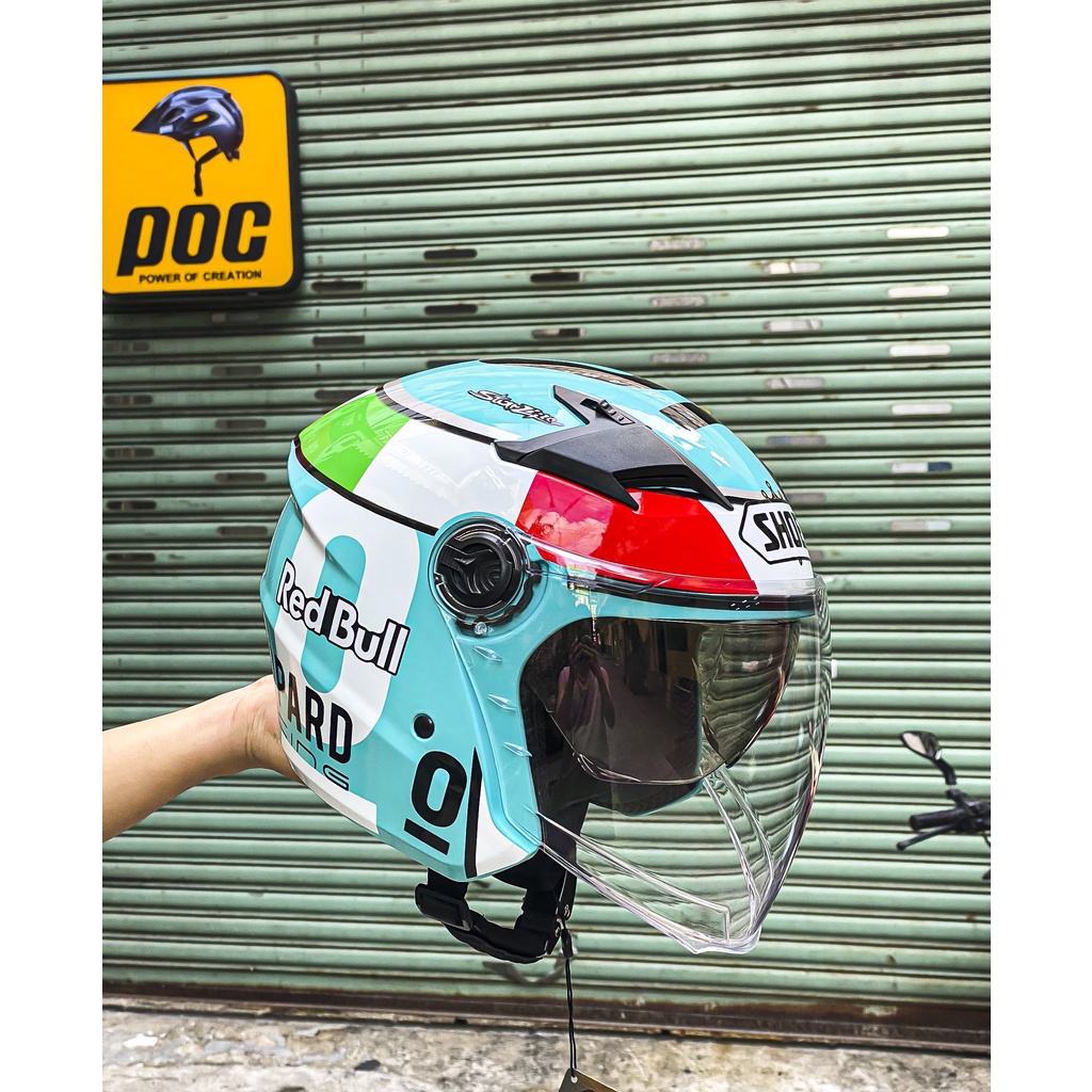 MŨ 3/4 2 KÍNH ROYAL M268 LÊN TEM LEOPARD GẮN LOGO SHOEI