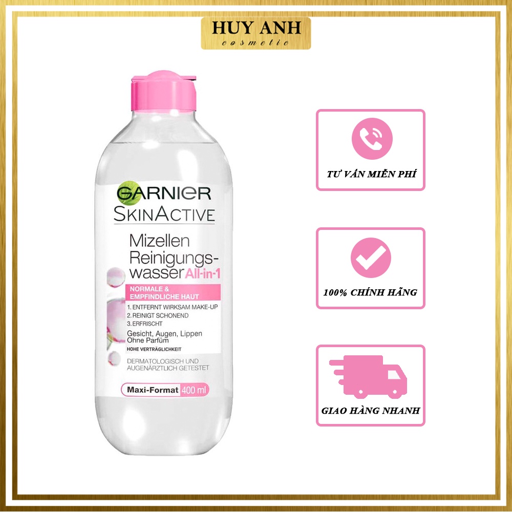 Nước tẩy trang Garnier không cồn cho da dầu mụn da nhạy cảm của Đức Pháp 400ml | BigBuy360 - bigbuy360.vn