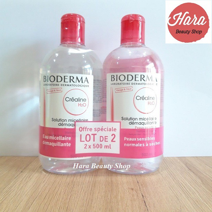 [CHÍNH HÃNG] Nước Tẩy Trang Dành Cho Da Nhạy Cảm Bioderma Sensibio (crealine) 500ml