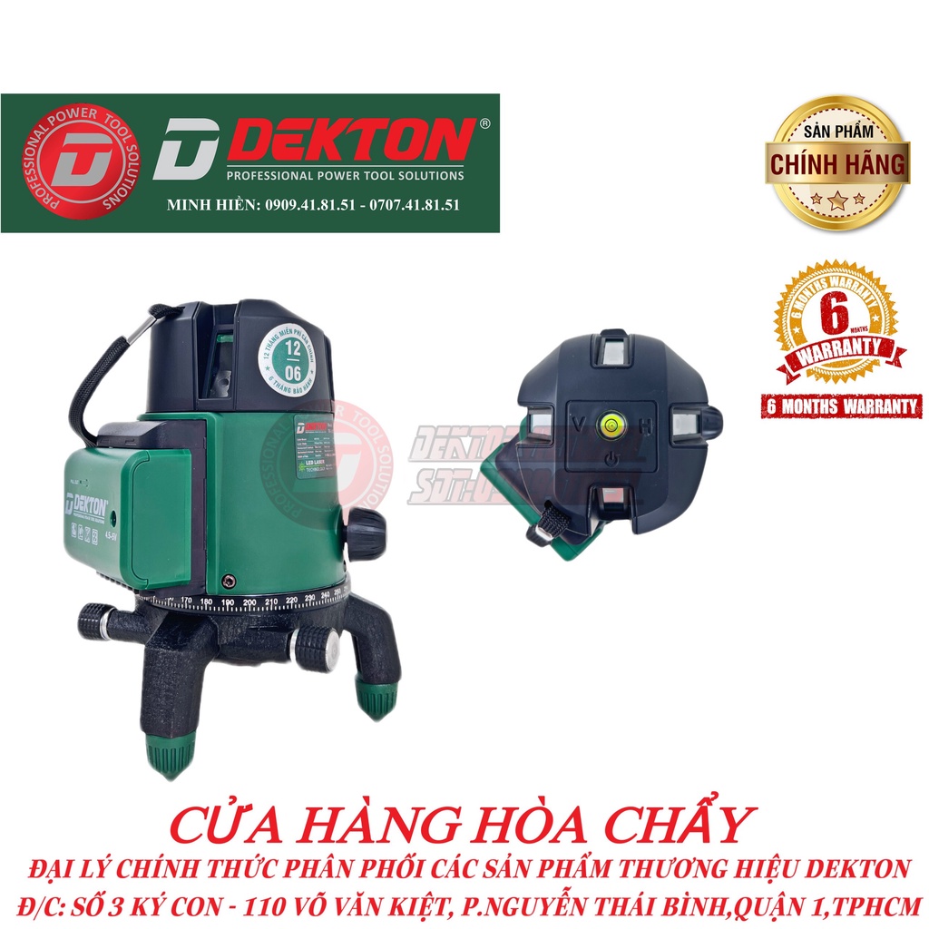 Máy Bắn Cốt - Cân Mực - Cân Bằng laser Dekton / DK - LS0502 / 5 Tia Xanh - 2PIN -  - Bóng Led Siêu Sáng