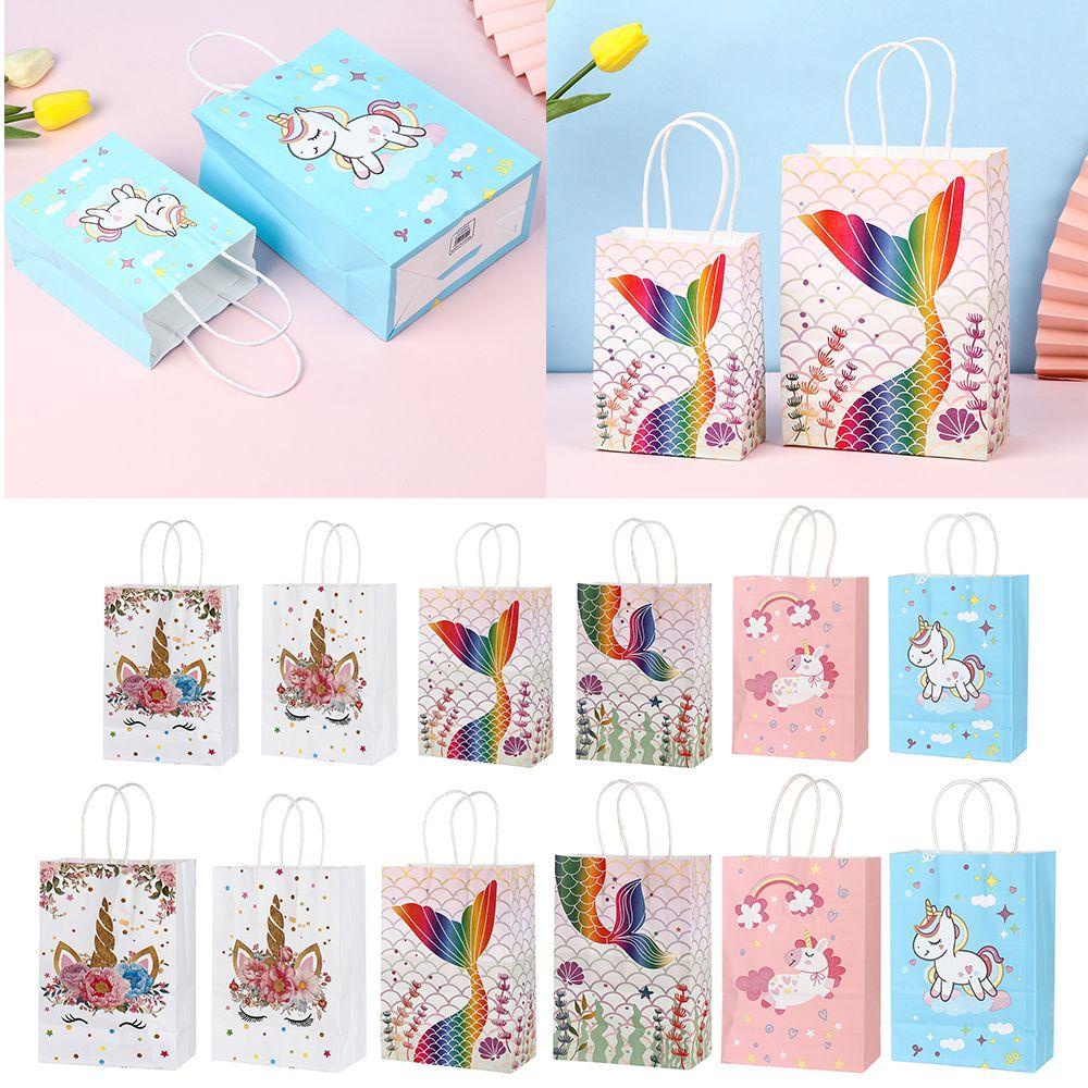 Bộ 6 Túi Giấy Kraft Đựng Quà Có Thể Tái Sử Dụng