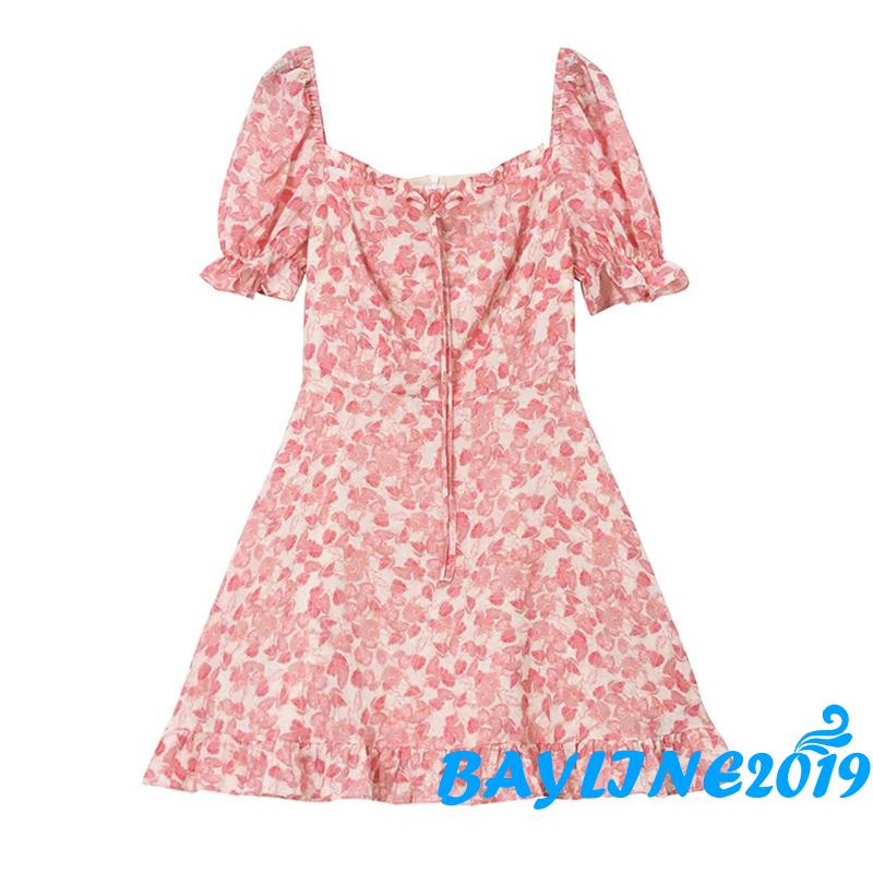 Đầm chữ A ngắn tay cổ tròn thời trang nữ tính