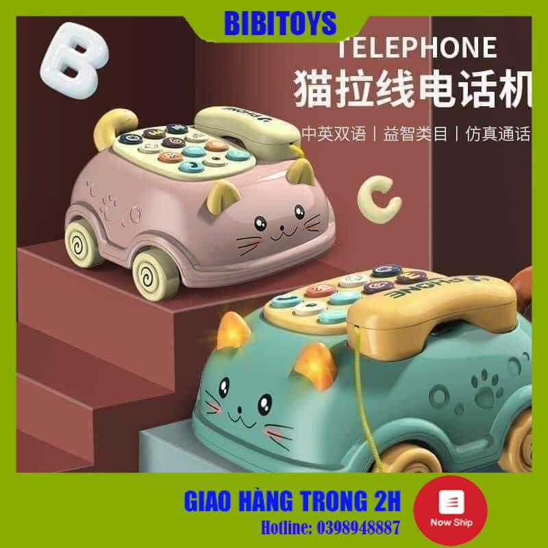 [ĐỒ CHƠI HOT 2021] Đồ Chơi ô tô điện thoại hình con mèo cho bé