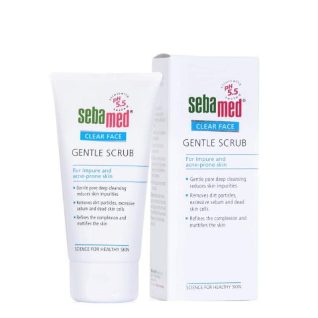 Kem tẩy tế bào chết Sebamed Clear Face Gentle Scrub pH 5.5 150ml- 0513534