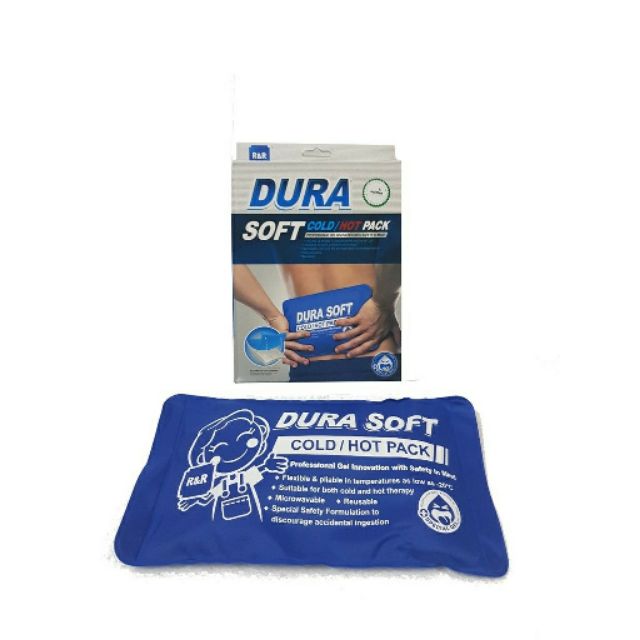 (HÀ NỘI)Túi chườm Gel nóng lạnh Giảm đau,hạ sốt Dura Soft loại Nhỡ ( 28,5x11.5 cm)