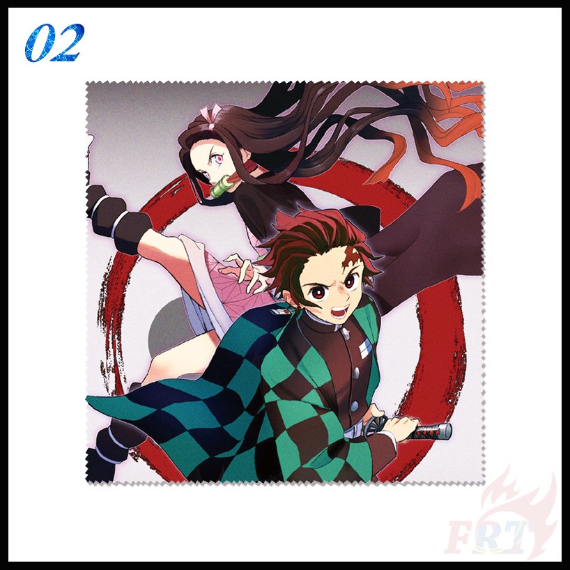 ★ Dụng Cụ Lau Kính Họa Tiết Anime Demon Slayer ★ 1 Khăn Lau Kính, Màn Hình Điện Thoại
