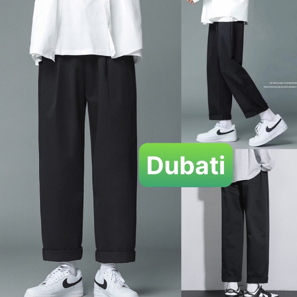 Quần baggy nam nữ Unisex ống rộng trơn - Kiểu quần Kaki Nam Nữ Ống Suông Basic Unisexxịn sò vip pro - Dubati Fashion