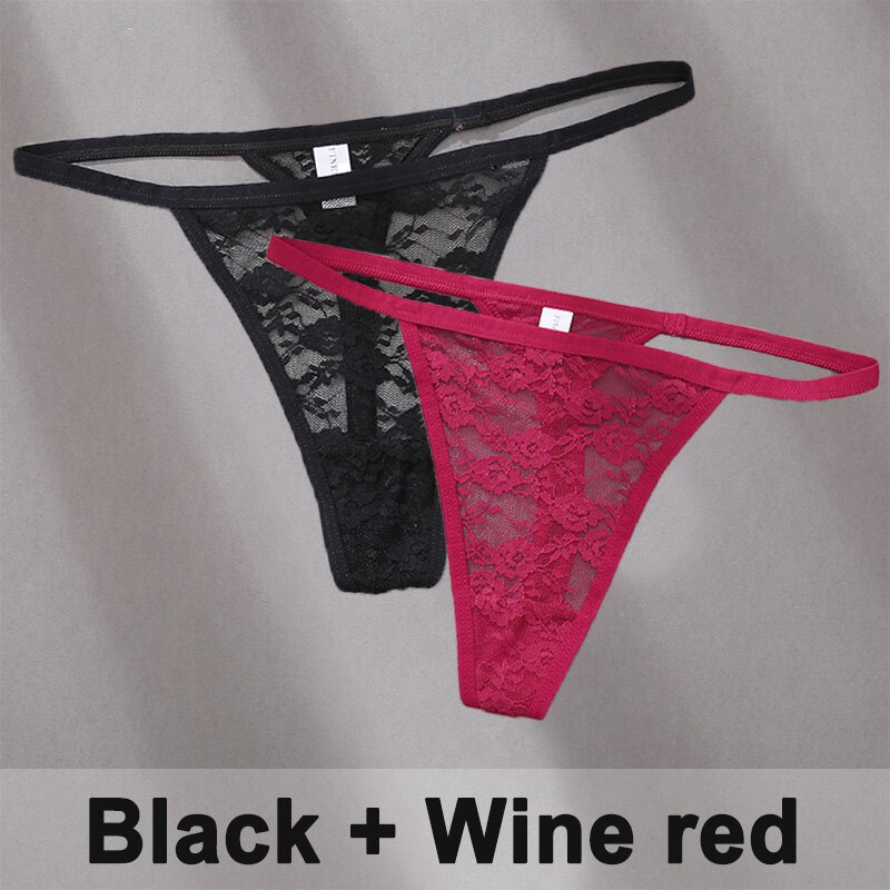 Set 2 quần lót lọt khe CuteByte N301 vải ren hoa quyến rũ dễ thương cho nữ