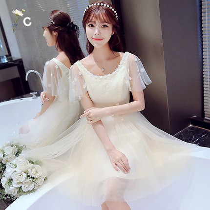 Đầm dự tiệc cưới BA0508 (size đại 2XL) (màu vàng nhạt) | BigBuy360 - bigbuy360.vn
