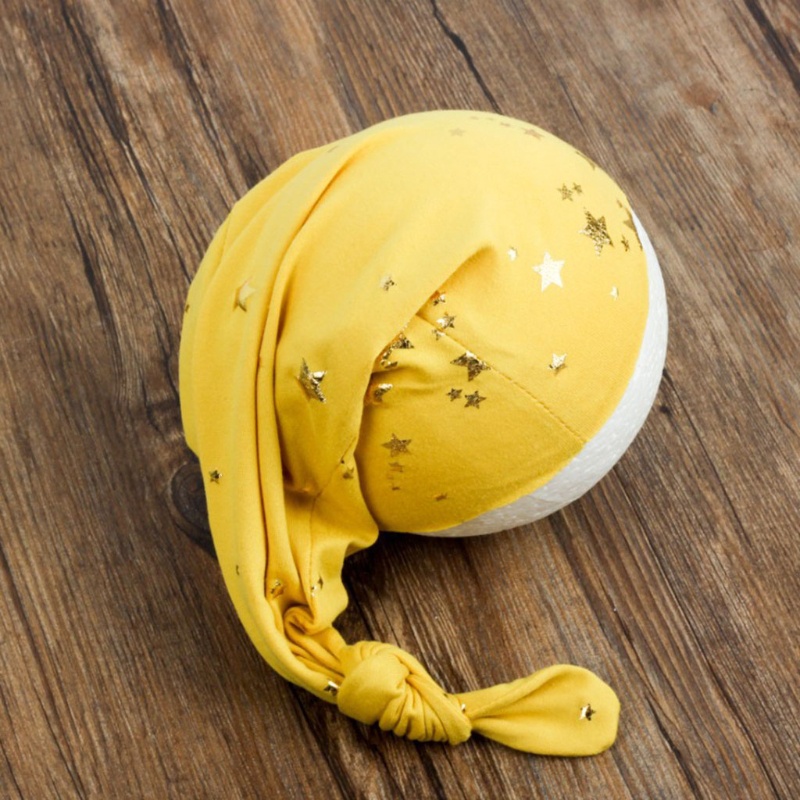 Mũ Beanie Thắt Nút Họa Tiết Bầu Trời Sao Làm Phụ Kiện Chụp Ảnh Cho Bé Sơ Sinh