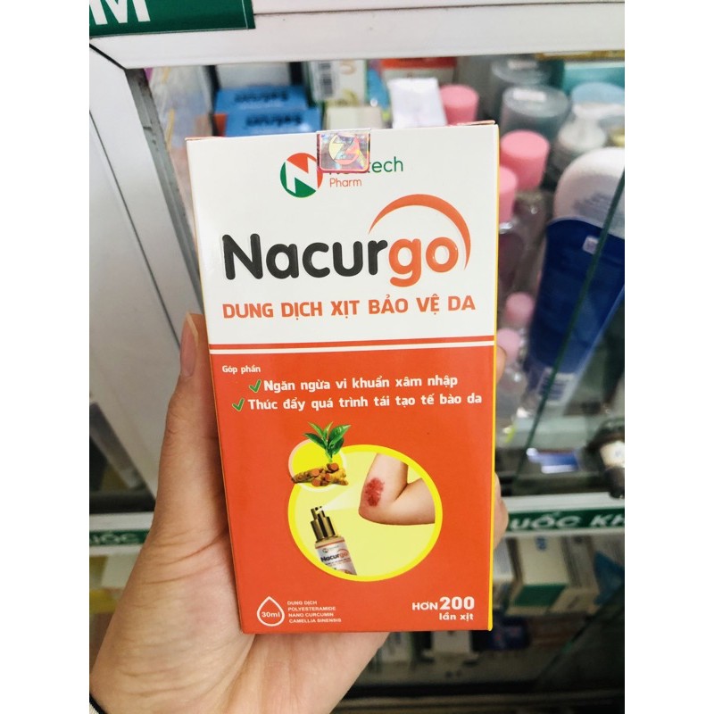 Dung dịch xịt vết thương nacurgo, nacurgo gel DINHDUONGPLUS DD144