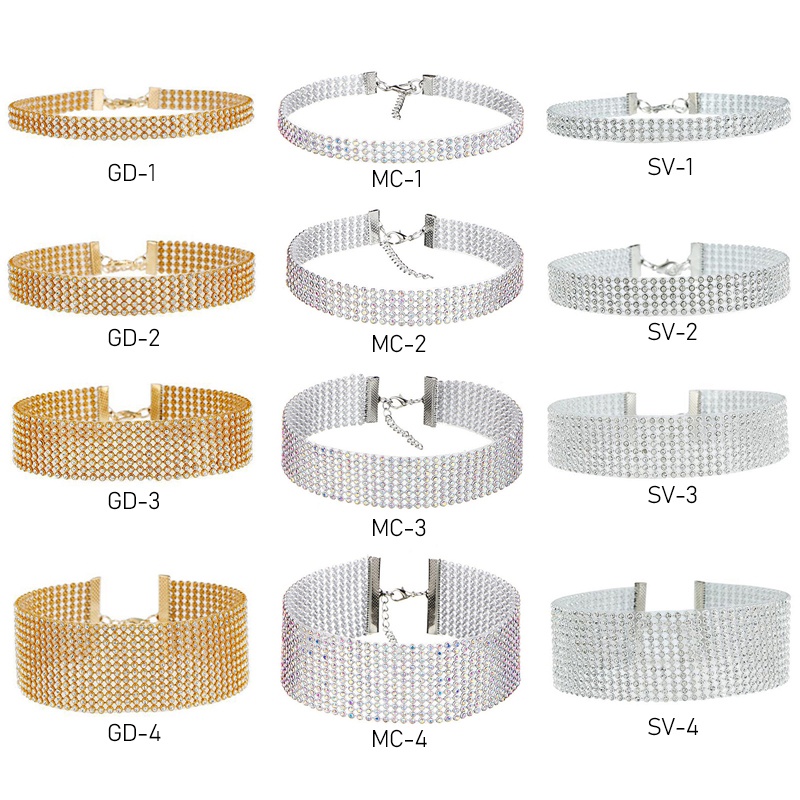 Vòng Cổ Choker Đính Đá Sang Trọng Cho Nữ