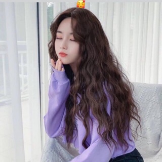 Tóc giả cả đầu uốn xù hai mái và lưới trùm tóc