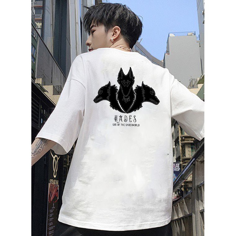Áo thun unisex độc lạ hades 3 sói form rộng vải dày mịn 2019T1825