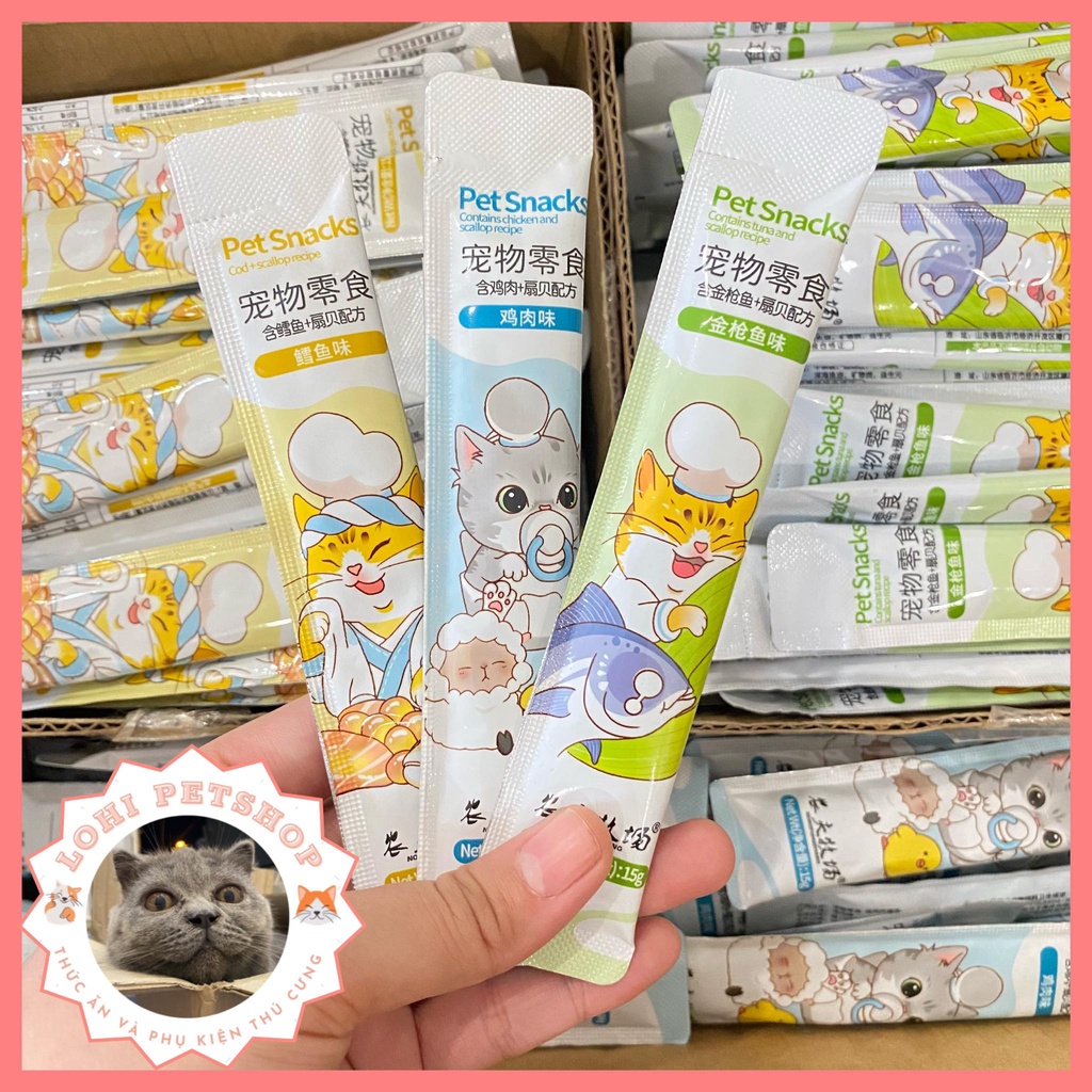[petsnack] Súp thưởng thanh pet snack cho mèo - 1 thanh